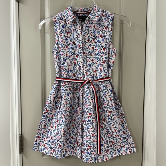 Tommy Hilfiger Girls Floral Button-Down Kids Dress - Picture 1 of 4
